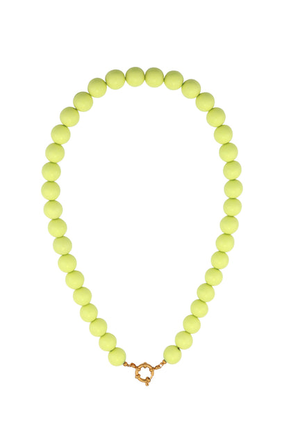 Beaded necklace with front closure - 12mm